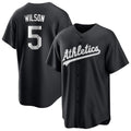 Punc Athletics #5 Jacob Wilson Black&White Replica Alternate Stitched Jersey