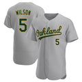 Punc Athletics #5 Jacob Wilson Gray Authentic Road Stitched Jersey
