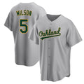 Punc Athletics #5 Jacob Wilson Gray Replica Road Stitched Jersey