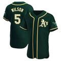 Punc Athletics #5 Jacob Wilson Green Authentic Alternate Stitched Jersey
