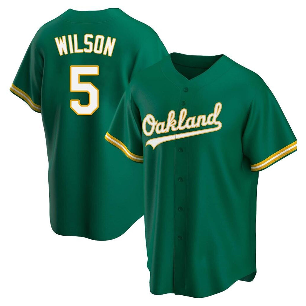 Punc Athletics #5 Jacob Wilson Green Kelly Alternate Stitched Jersey