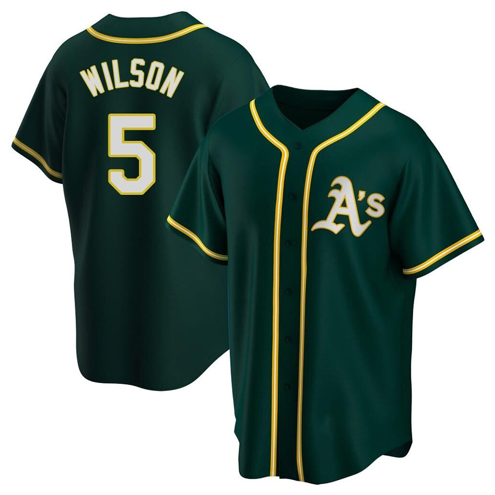Punc Athletics #5 Jacob Wilson Green Replica Alternate Stitched Jersey