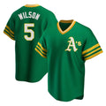 Punc Athletics #5 Jacob Wilson Green Replica Cooperstown Collection T shirt Stitched Jersey