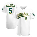 Punc Athletics #5 Jacob Wilson White Authentic Home Stitched Jersey