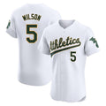 Punc Athletics #5 Jacob Wilson White Elite Home Stitched Jersey