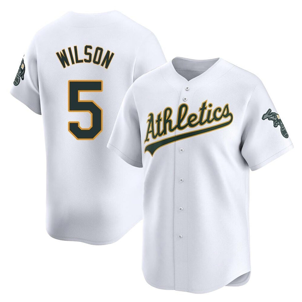 Punc Athletics #5 Jacob Wilson White Limited Home Stitched Jersey
