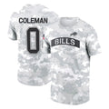 Punc B.Bills #0 Keon Coleman Player Arctic Camo Salute to Service T-Shirt Hoodies Stitched Jerseys