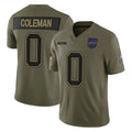 Punc B.Bills #0 Keon Coleman Player Olive Salute To Service Limited Game Stitched Jerseys