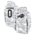 Punc B.Bills #0 Keon Coleman Player Arctic Camo Salute to Service Hoodies Stitched Jerseys