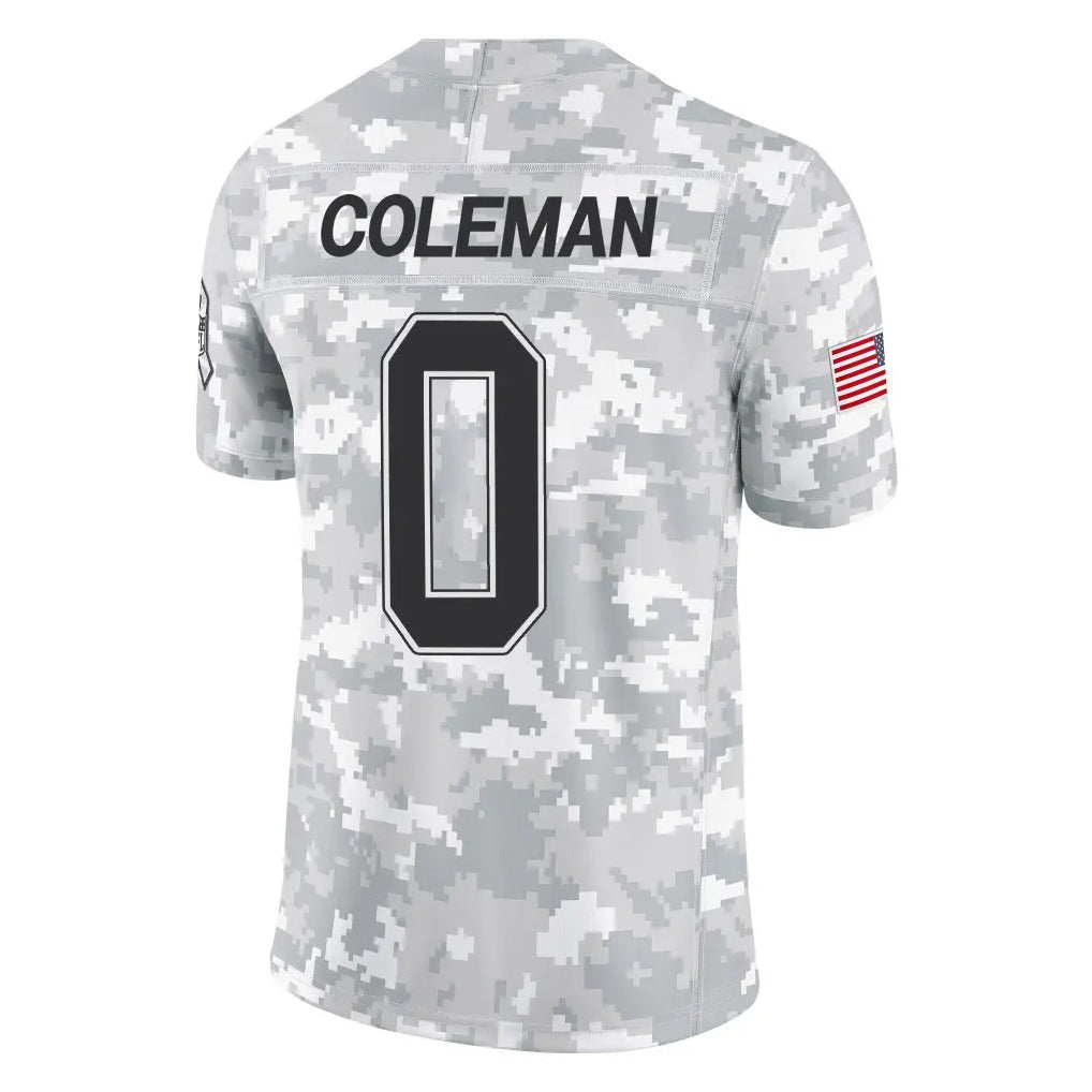 Punc B.Bills #0 Keon Coleman Player Limited Arctic Camo Salute to Service Stitched Jerseys