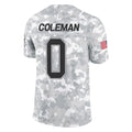 Punc B.Bills #0 Keon Coleman Player Limited Arctic Camo Salute to Service Stitched Jerseys