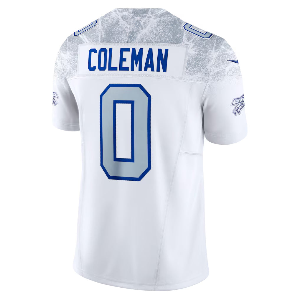 Punc B.Bills #0 Keon Coleman Player White Rivalries Collection Limited Stitched Jerseys