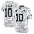 Punc B.Bills #10 Khalil Shakir Player Arctic Camo Salute to Service Limited  Stitched Jerseys
