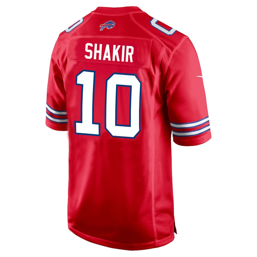 Punc B.Bills #10 Khalil Shakir Player Red Home Game  Stitched Jerseys