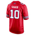 Punc B.Bills #10 Khalil Shakir Player Red Home Game  Stitched Jerseys