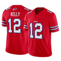 Punc B.Bills #12 Jim Kelly Player Red Vapor F.U.S.E. Jersey Limited Home Game Stitched Jerseys