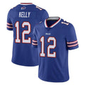 Punc B.Bills #12 Jim Kelly Player Royal Vapor Untouchable Limited Stitched Jerseys