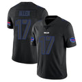 Punc B.Bills #17 Josh Allen Player Black Impact Limited Home Game Stitched Jerseys