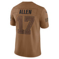 Punc B.Bills #17 Josh Allen Player Brown Salute To Service Limited  Stitched Jerseys