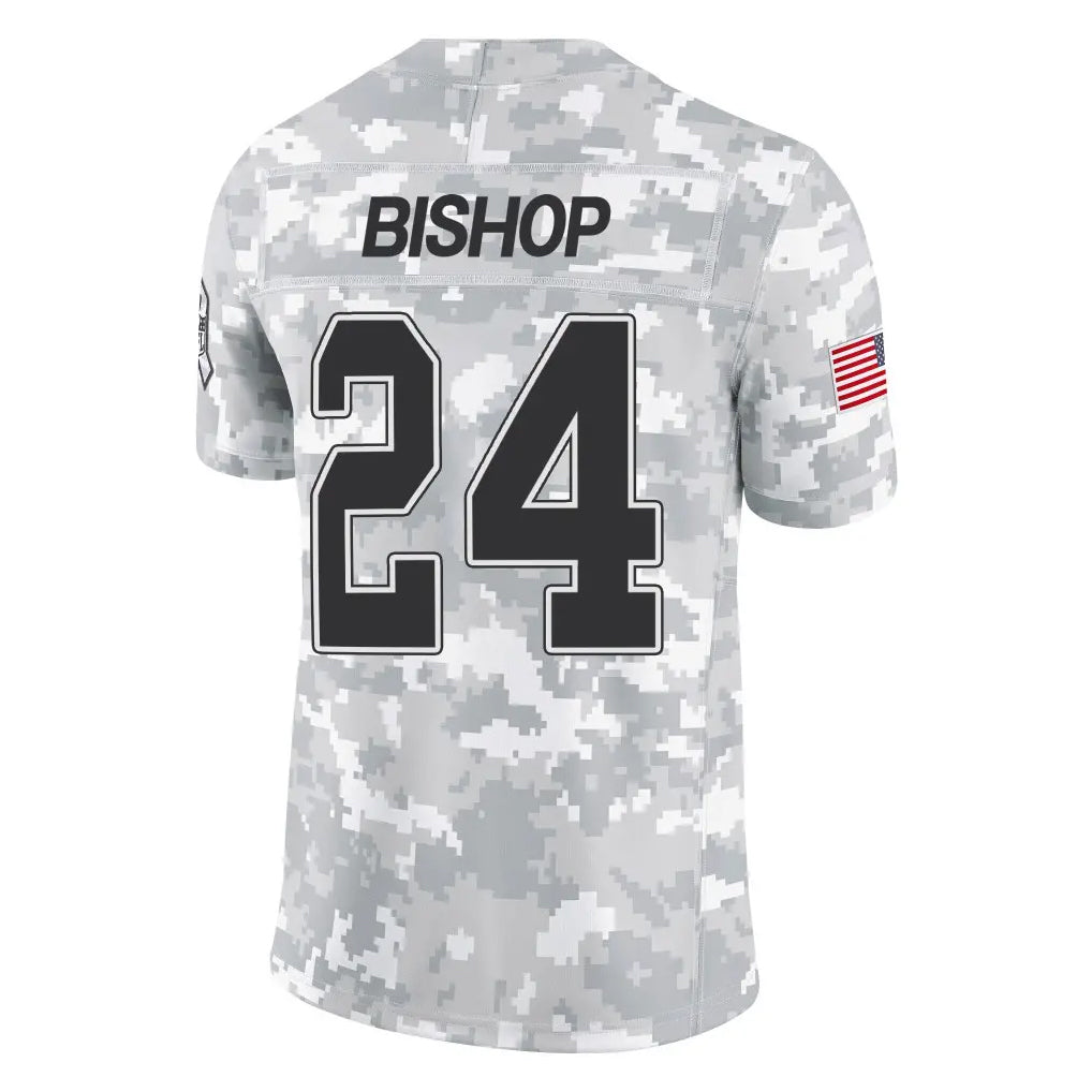Punc B.Bills #24 Cole Bishop Player Arctic Camo Salute to Service Limited Stitched Jerseys