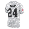 Punc B.Bills #24 Cole Bishop Player Arctic Camo Salute to Service Limited Stitched Jerseys