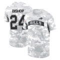 Punc B.Bills #24 Cole Bishop Player Arctic Camo Salute to Service T-Shirt Hoodies Stitched Jerseys