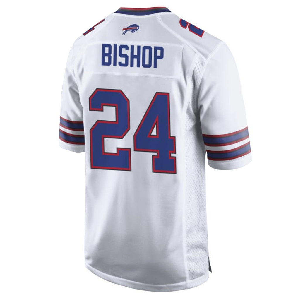 Punc B.Bills #24 Cole Bishop Player White Home Game Stitched Jerseys