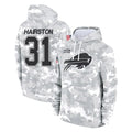 Punc B.Bills #31 Maxwell Hairston Player Arctic Camo Salute to Service Hoodies Limited Stitched Jerseys