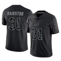Punc B.Bills #31 Maxwell Hairston Player Black RFLCTV Limited Stitched Jerseys