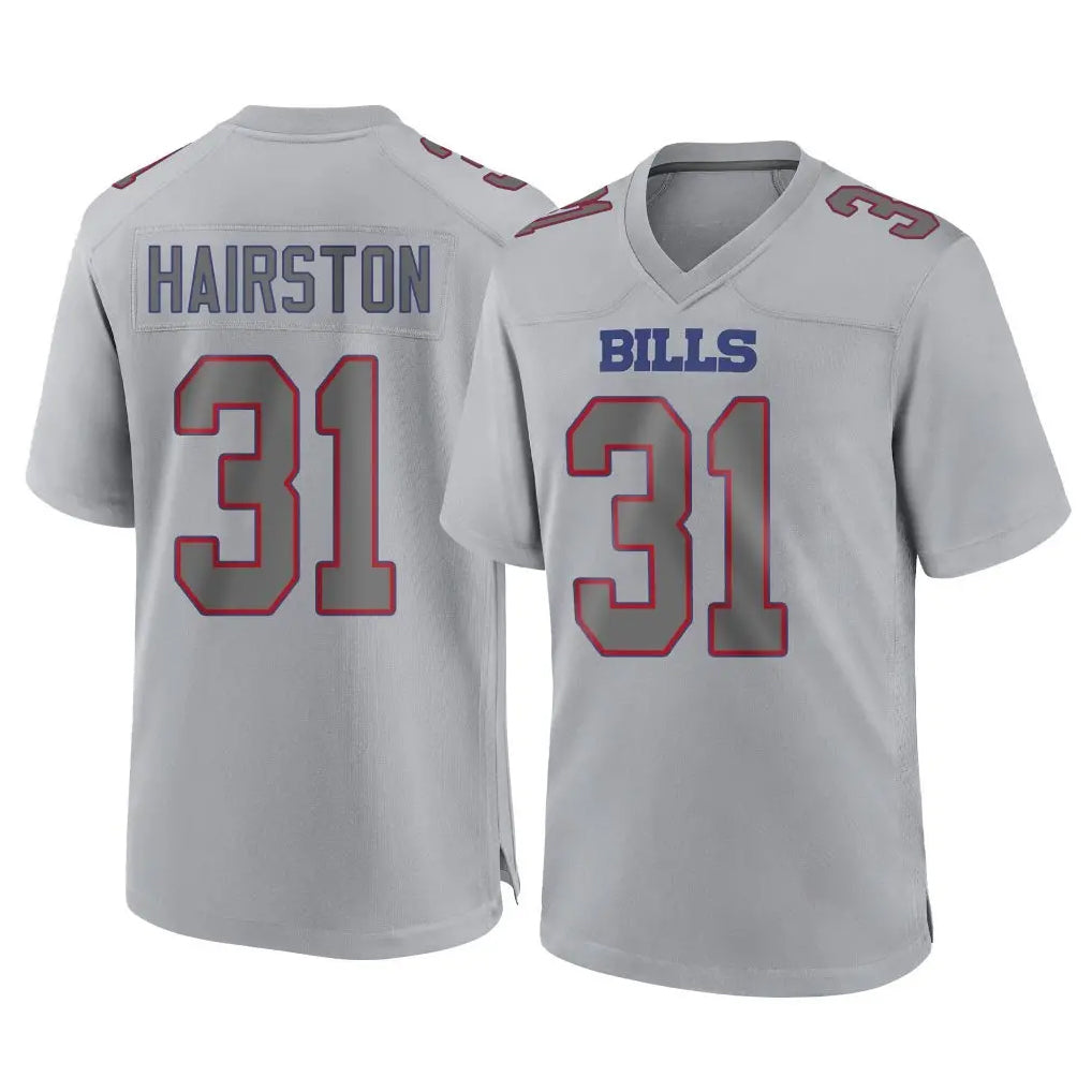 Punc B.Bills #31 Maxwell Hairston Player Gray Fashion Home Game Stitched Jerseys