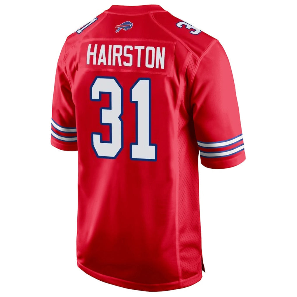 Punc B.Bills #31 Maxwell Hairston Player Red Home Game Stitched Jerseys