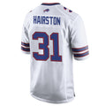 Punc B.Bills #31 Maxwell Hairston Player White Home Game Stitched Jerseys