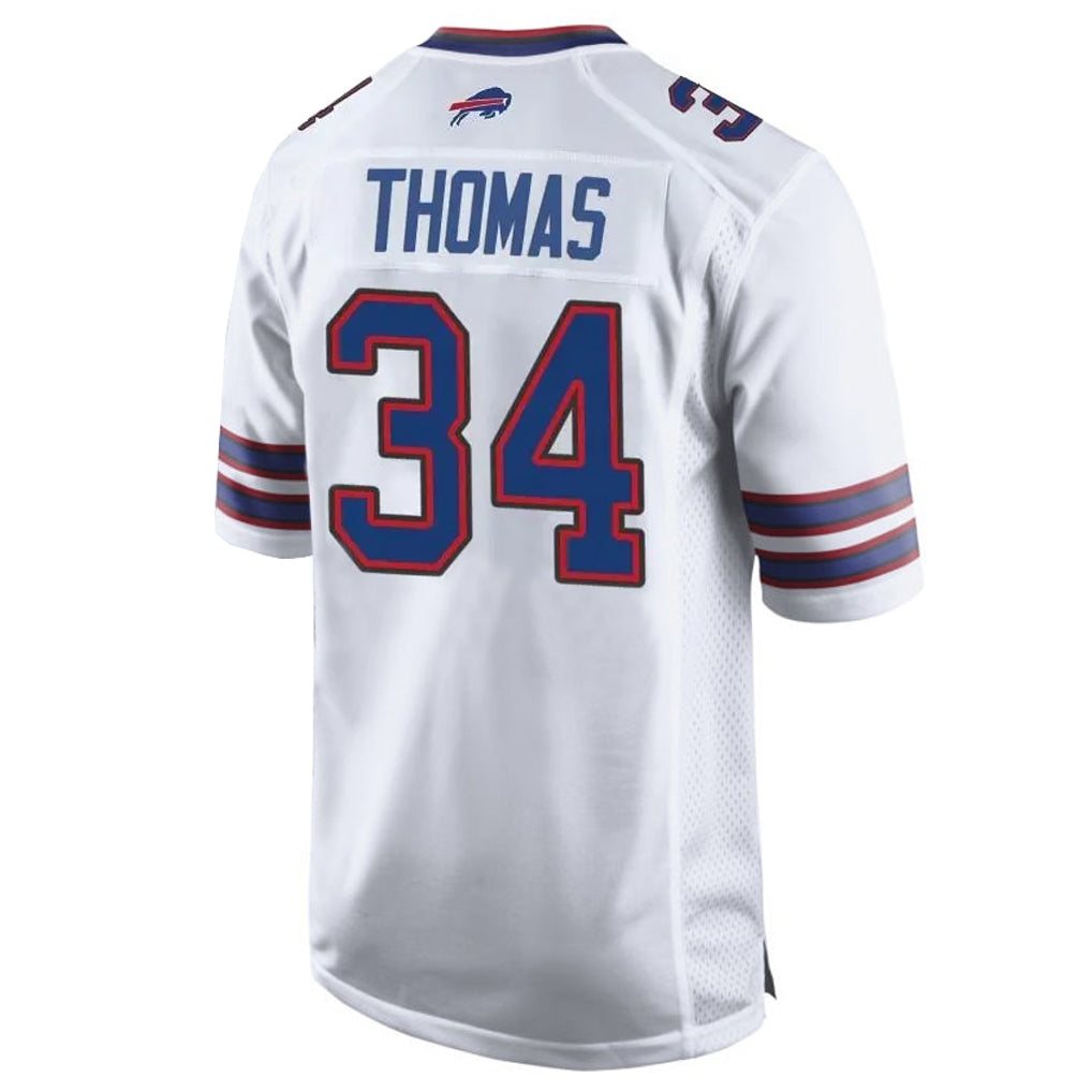 Punc B.Bills #34 Thurman Thoma Player White Home Game Stitched Jerseys