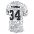 Punc B.Bills #34 Thurman Thomas Player Arctic Camo Salute to Service Limited Stitched Jerseys