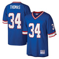 Punc B.Bills #34 Thurman Thomas Player Royal Mitchell & Ness Legacy Replica Stitched Jerseys