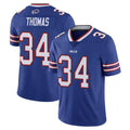 Punc B.Bills #34 Thurman Thomas Player Royal Vapor Untouchable Limited Stitched Jerseys