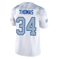 Punc B.Bills #34 Thurman Thomas Player White Rivalries Collection Vapor Limited Stitched Jerseys