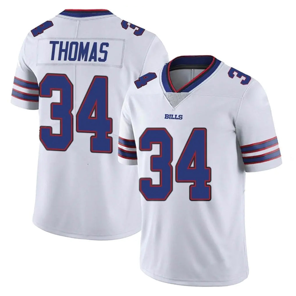 Punc B.Bills #34 Thurman Thomas Player White Vapor Untouchable Limited Stitched Jerseys