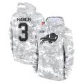 Punc B.Bills #3 Damar Hamlin Player Arctic Camo Salute to Service Hoodies Game Stitched Jerseys