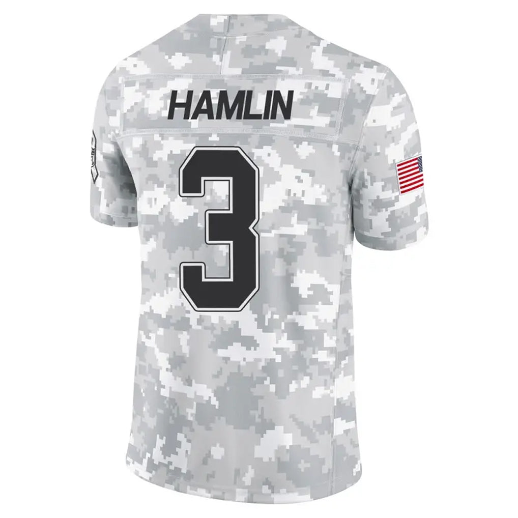 Punc B.Bills #3 Damar Hamlin Player Arctic Camo Salute to Service Limited Stitched Jerseys