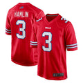 Punc B.Bills #3 Damar Hamlin Player Red Home Game Stitched Jerseys