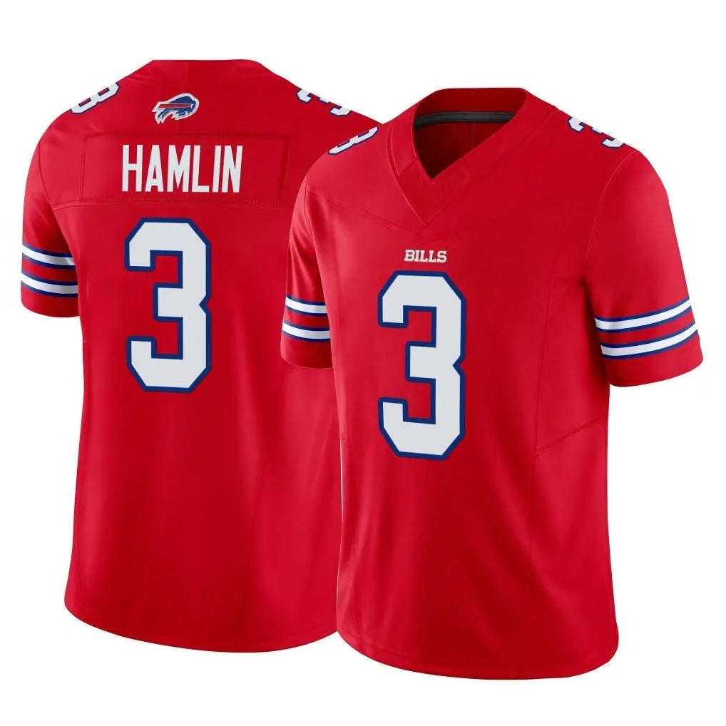Punc B.Bills #3 Damar Hamlin Player Red Vapor F.U.S.E. Jersey Limited Home Game Stitched Jerseys