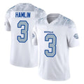 Punc B.Bills #3 Damar Hamlin Player White Rivalries Collection Limited Home Game Stitched Jerseys