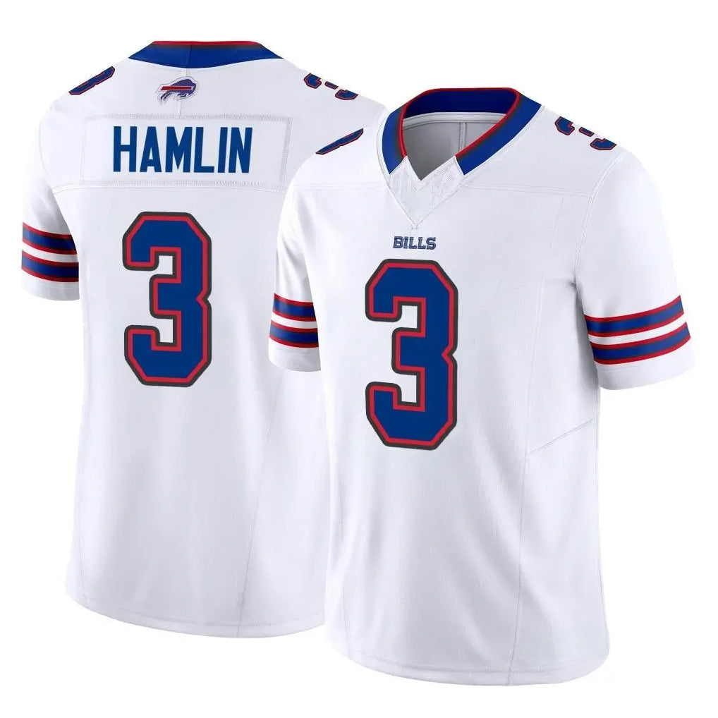 Punc B.Bills #3 Damar Hamlin Player White Vapor F.U.S.E. Limited Stitched Jerseys