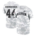 Punc B.Bills #44 Joe Andreessen Player Arctic Camo Salute to Service T-Shirt Hoodies Stitched Jerseys