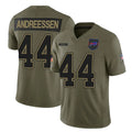 Punc B.Bills #44 Joe Andreessen Player Olive Salute to Service Vapor F.U.S.E. Limited Stitched Jerseys