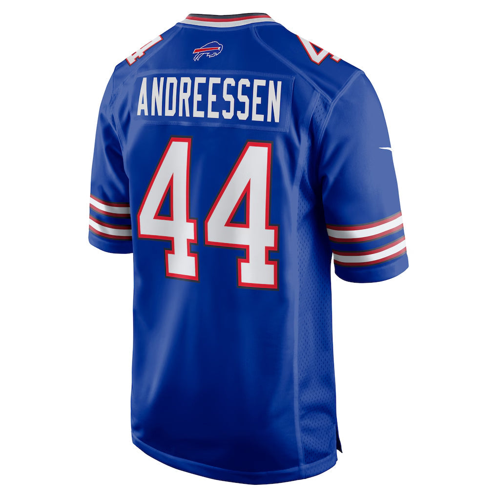 Punc B.Bills #44 Joe Andreessen Player Royal Home Game Stitched Jerseys