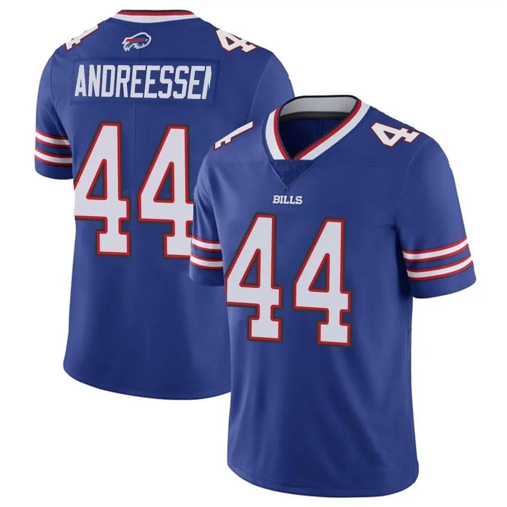 Punc B.Bills #44 Joe Andreessen Player Royal Vapor Untouchable Limited Stitched Jerseys
