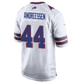 Punc B.Bills #44 Joe Andreessen Player White Home Game Stitched Jerseys
