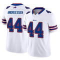 Punc B.Bills #44 Joe Andreessen Player White Vapor F.U.S.E. Limited Home Game Stitched Jerseys
